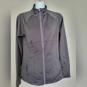 Under Armour Gray Full-Zip Jacket Women Size Small